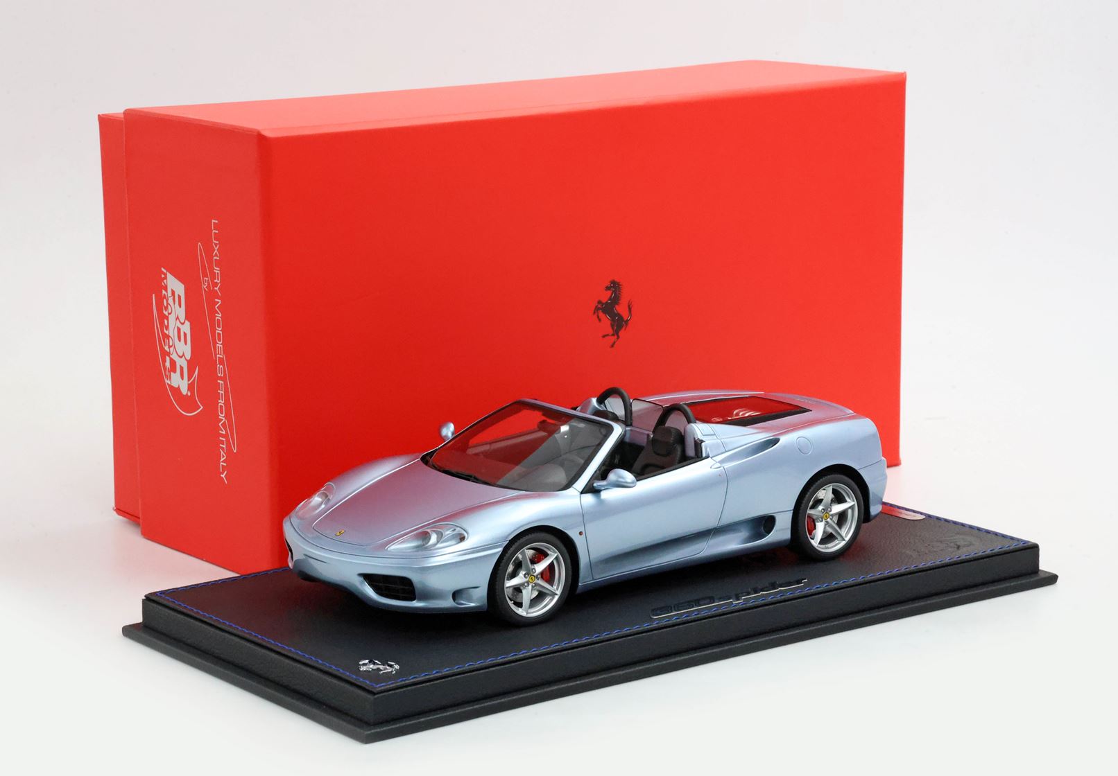 BBR Ferrari 360 Modena Spider Manual Transmission - Alloy Grey - Black | 1:18 - Imagen 10