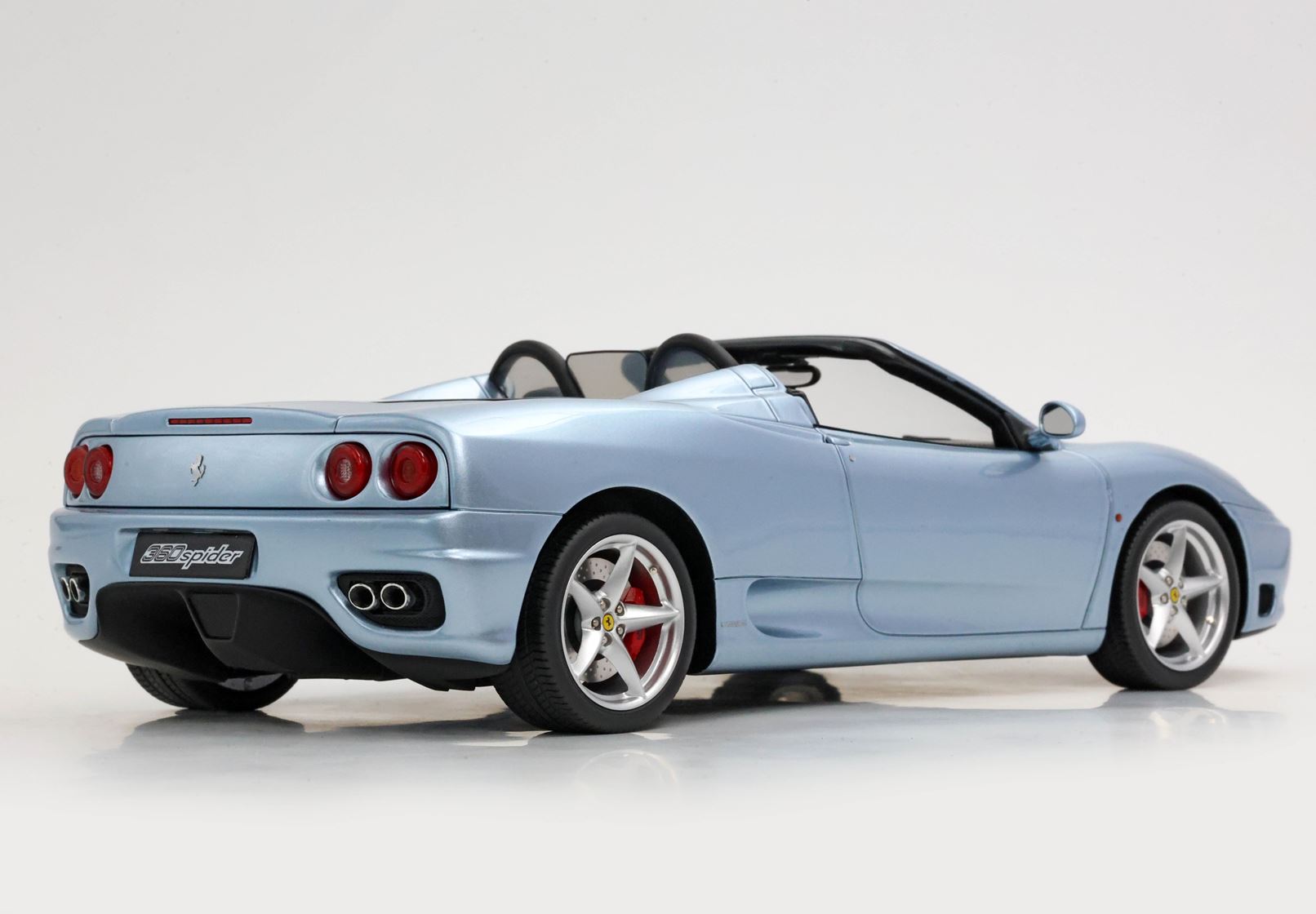 BBR Ferrari 360 Modena Spider Manual Transmission - Alloy Grey - Black | 1:18 - Imagen 4