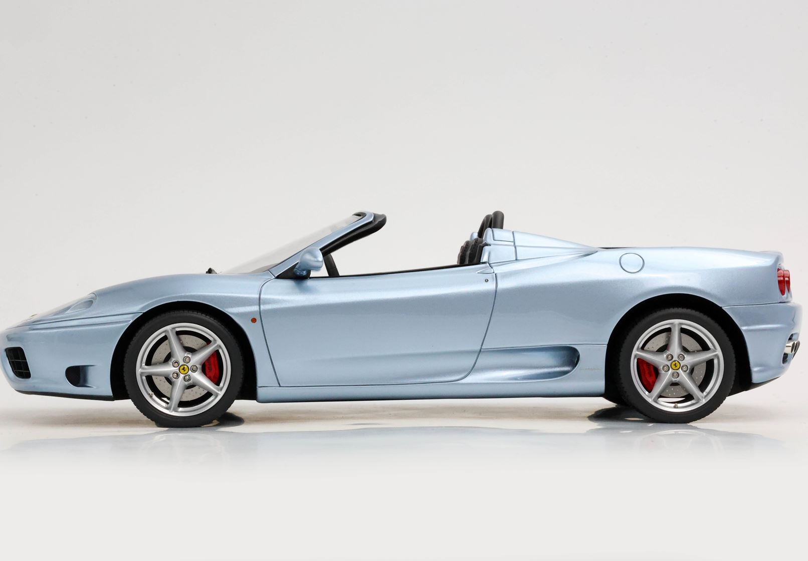 BBR Ferrari 360 Modena Spider Manual Transmission - Alloy Grey - Black | 1:18 - Imagen 5