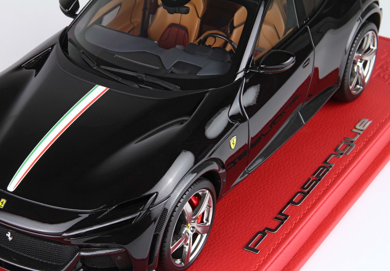 BBR Ferrari Purosangue Panoramic Roof Italian Flag - Purosangue Black | 1:18 - Imagen 8