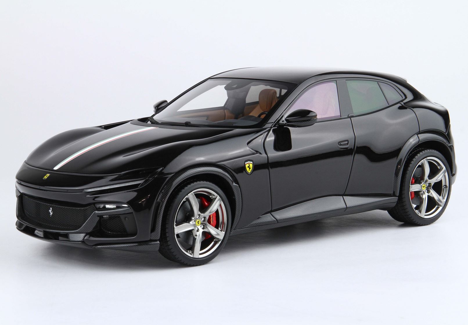 BBR Ferrari Purosangue Panoramic Roof Italian Flag - Purosangue Black | 1:18 - Imagen 4