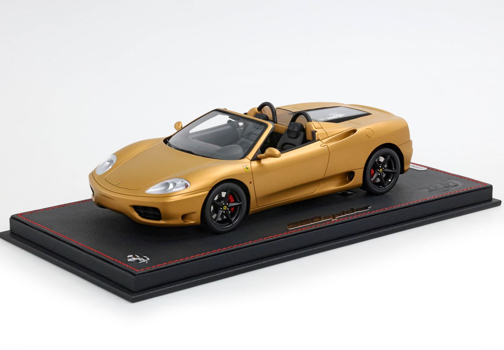 BBR Ferrari 360 Modena Spider Cambio Automático (Rejilla Trasera Challenge) - Oro Mate / Negro | 1:18