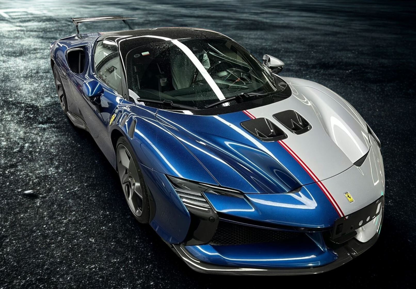BBR Ferrari SF90 XX Stradale - Nurburgring Silver / Nart Blue Metallic | 1:18