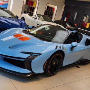 BBR Ferrari SF90 XX Spider - Light Blue / Orange | 1:18