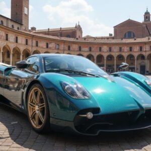 BBR Pagani Utopia Roadster Open Roof - Cobalt Gloss Carbon | 1:18