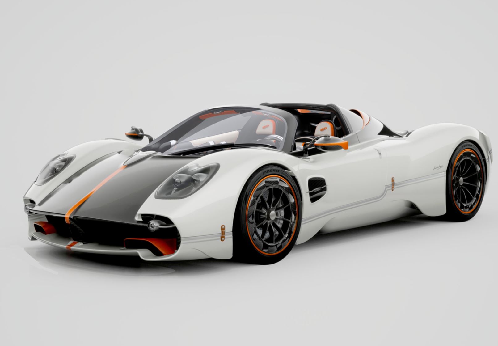BBR Pagani Utopia Roadster Open Roof - Benny White Gloss | 1:18