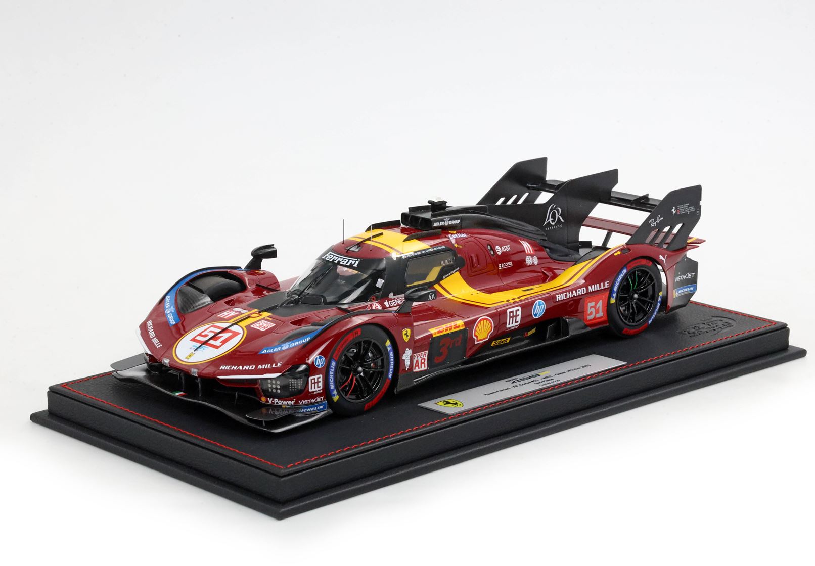 BBR Ferrari 499P Car n. 51 3rd Qatar 1812km 2025 - Matte Red | 1:18 - Immagine 2