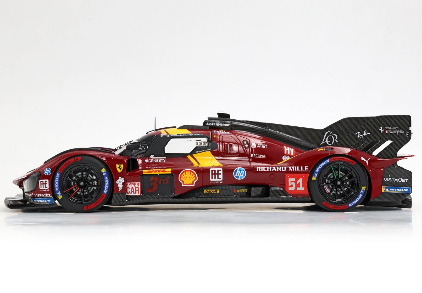BBR Ferrari 499P Car n. 51 3rd Qatar 1812km 2025 - Matte Red | 1:18 - Immagine 4