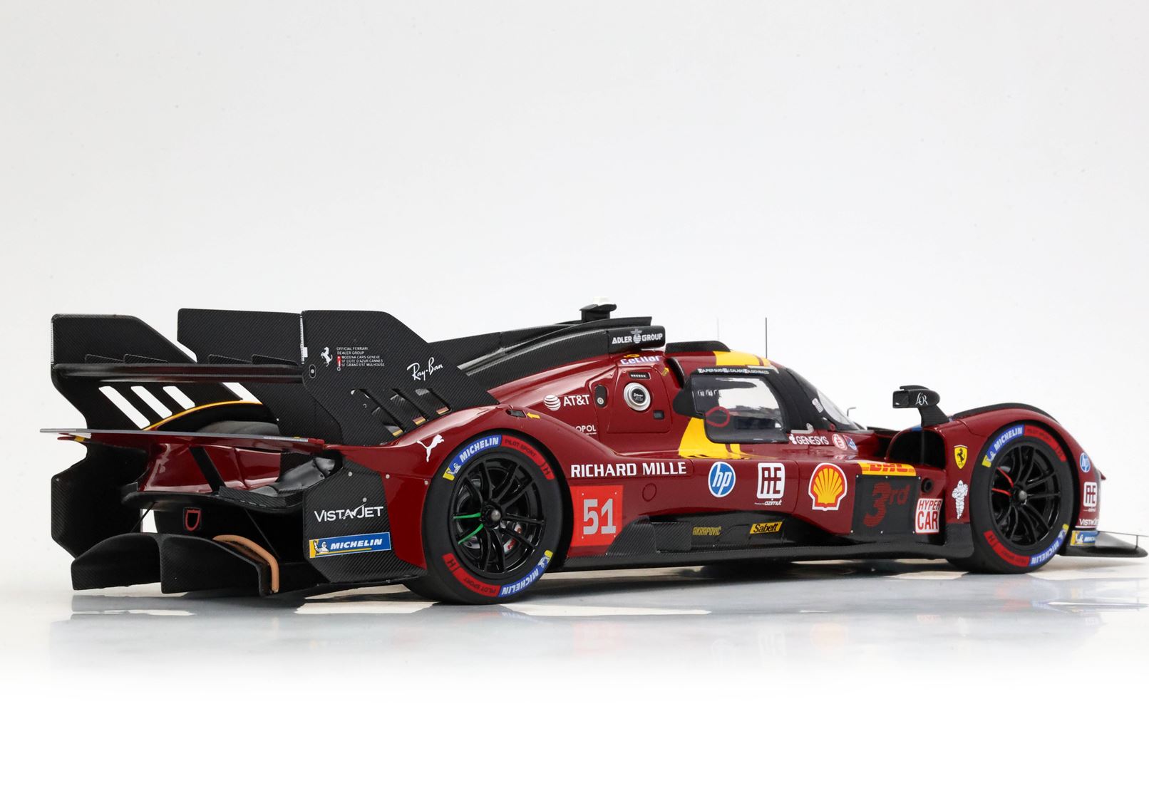 BBR Ferrari 499P Car n. 51 3rd Qatar 1812km 2025 - Matte Red | 1:18 - Immagine 6
