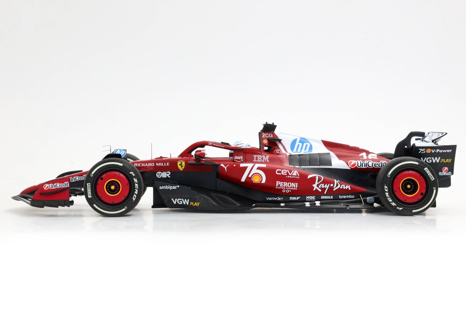 BBR Ferrari SF25 Monaco GP 2025 Charles Leclerc 2nd Place 75 Years Shell | 1:18 - Immagine 2