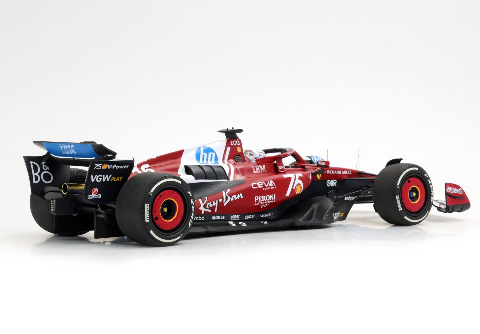 BBR Ferrari SF25 Monaco GP 2025 Charles Leclerc 2nd Place 75 Years Shell | 1:18 - Immagine 4