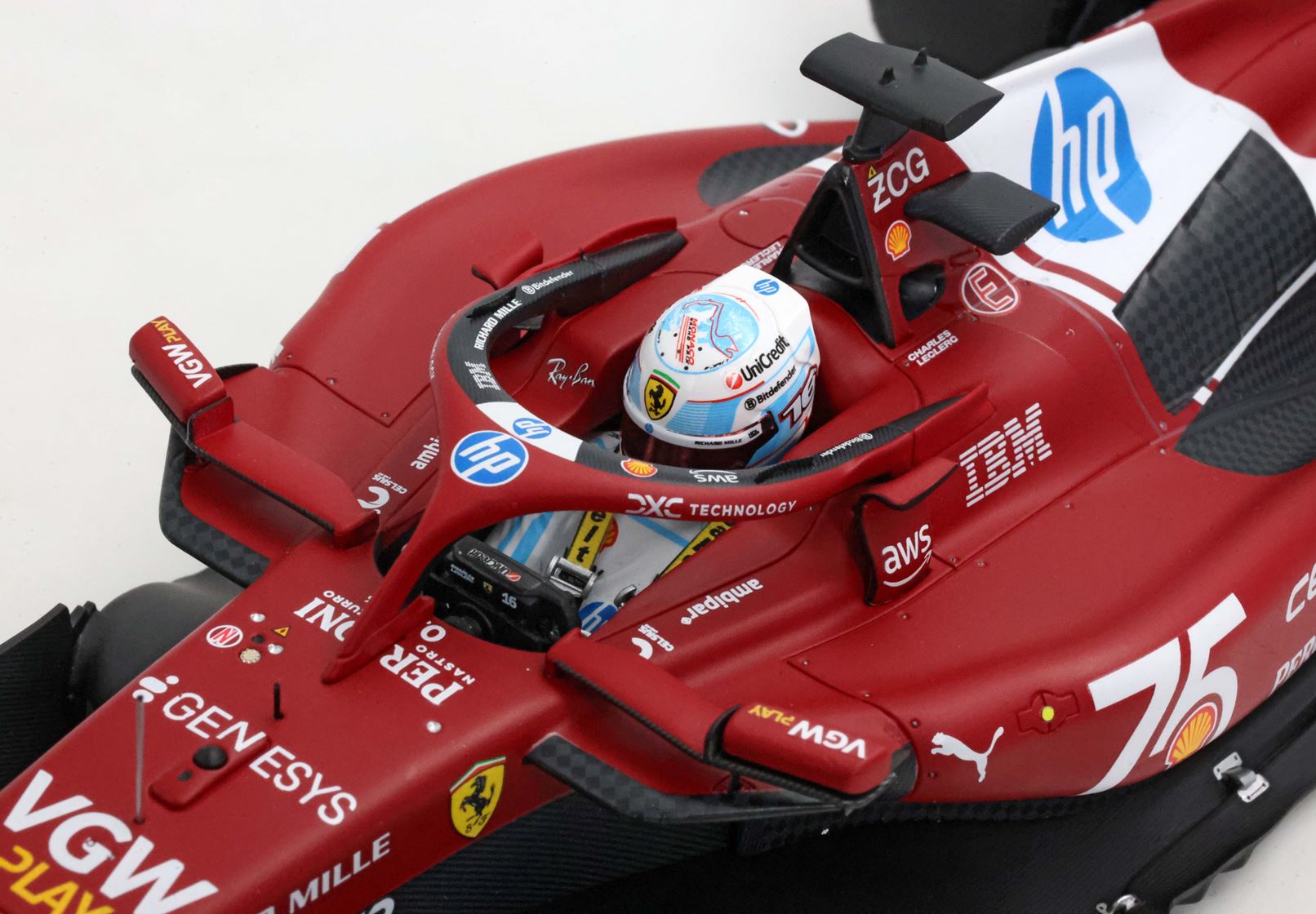 BBR Ferrari SF25 Monaco GP 2025 Charles Leclerc 2nd Place 75 Years Shell | 1:18 - Immagine 5