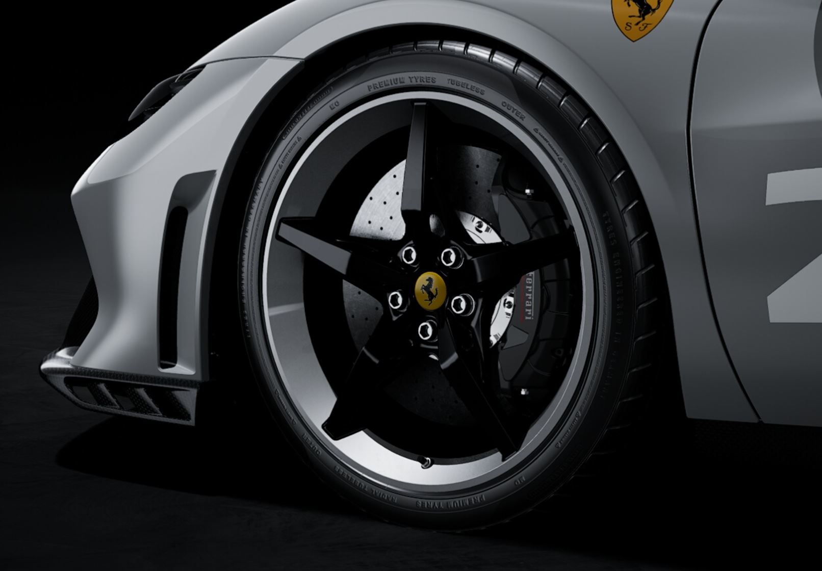 BBR Ferrari 296 Speciale A Con Striscia - Shark Grey | 1:18 - 画像2