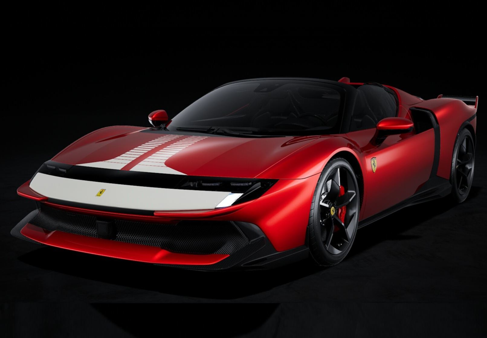 BBR Ferrari 849 Testarossa Spider Assetto Fiorano - Magma Red with White Stripe | 1:18