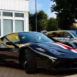 BBR Ferrari 458 Speciale - Black with Red and White Stripe | 1:18
