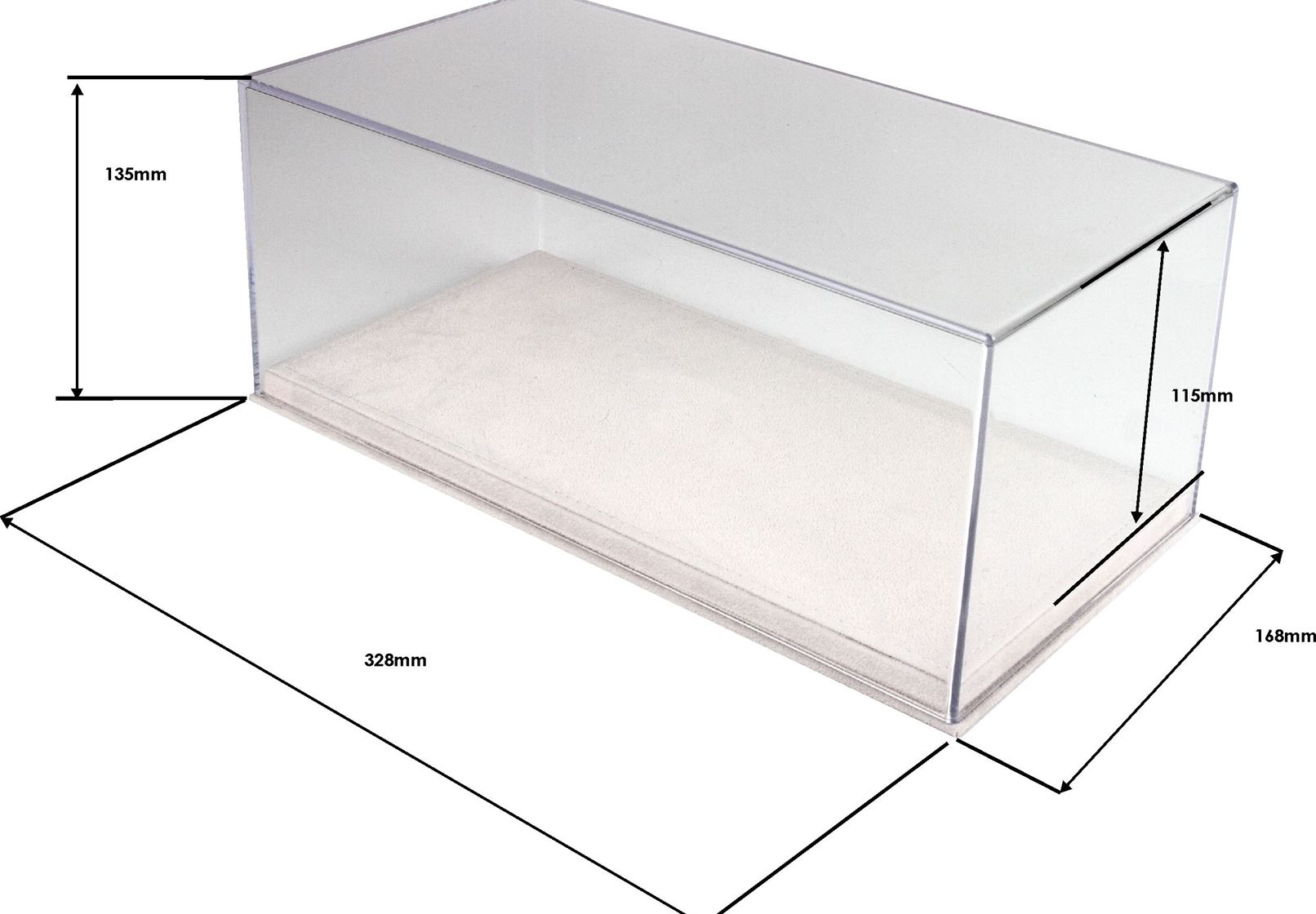 BBR Display Case White Alcantara Base - White | 1:18 - Image 4