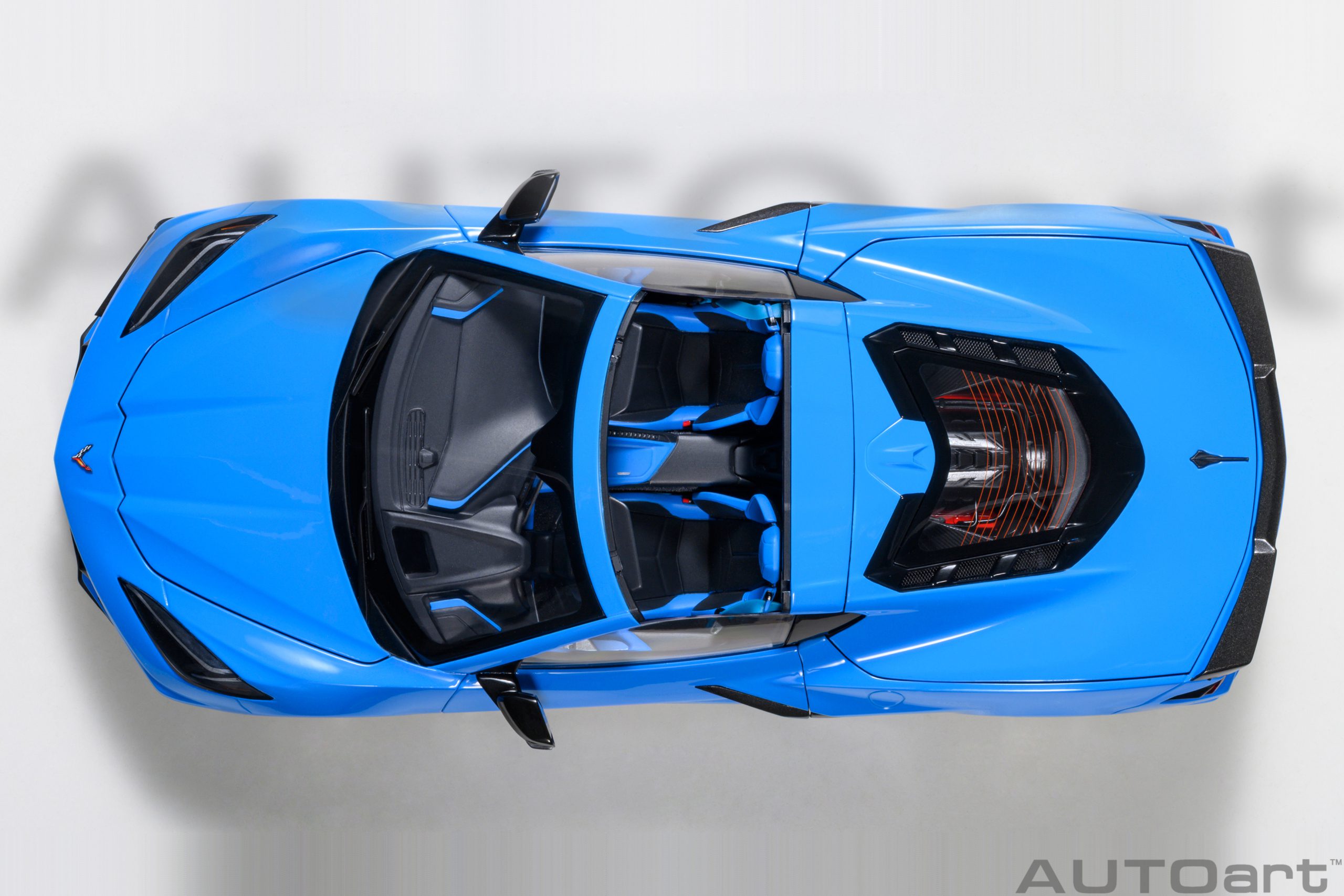 AUTOart Chevrolet Corvette C8 Stingray Z51 2020 1:18 - Rapid Blue - Image 9