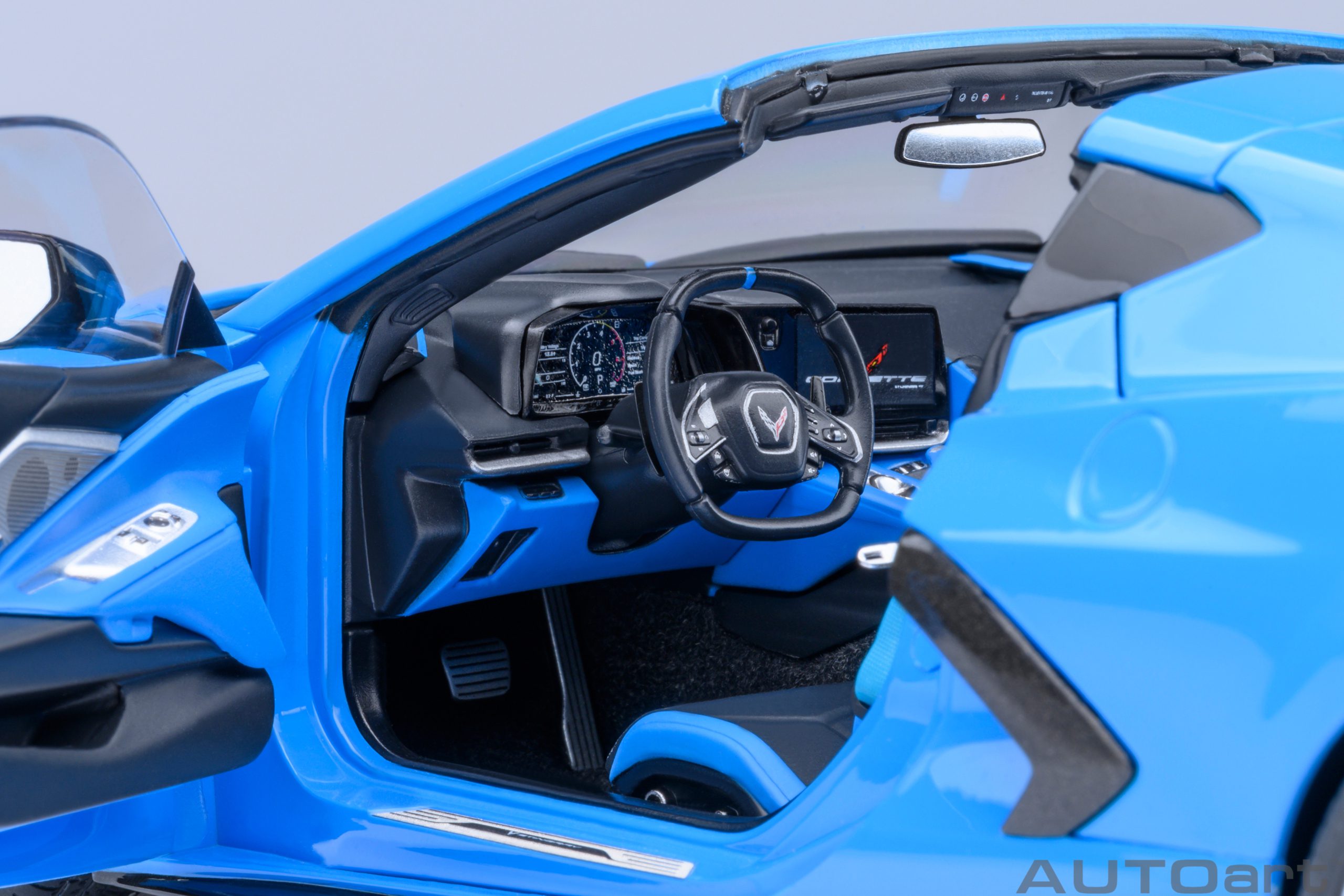 AUTOart Chevrolet Corvette C8 Stingray Z51 2020 1:18 - Rapid Blue - Image 11
