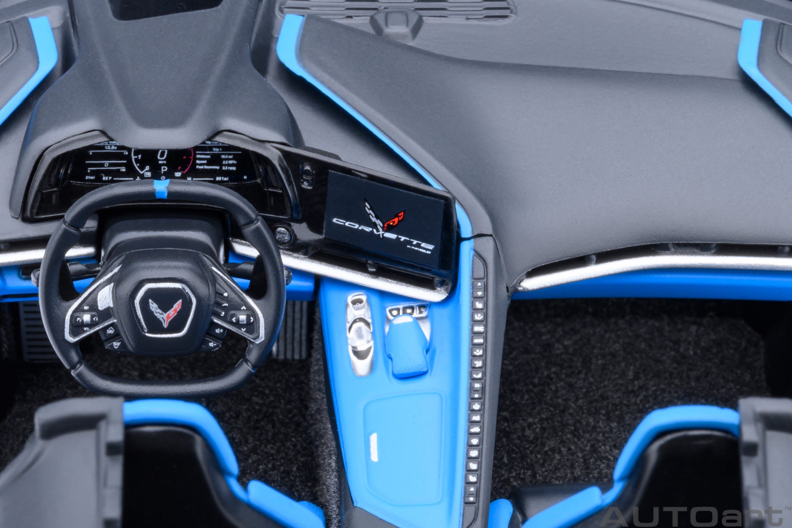 AUTOart Chevrolet Corvette C8 Stingray Z51 2020 1:18 - Rapid Blue - Image 16