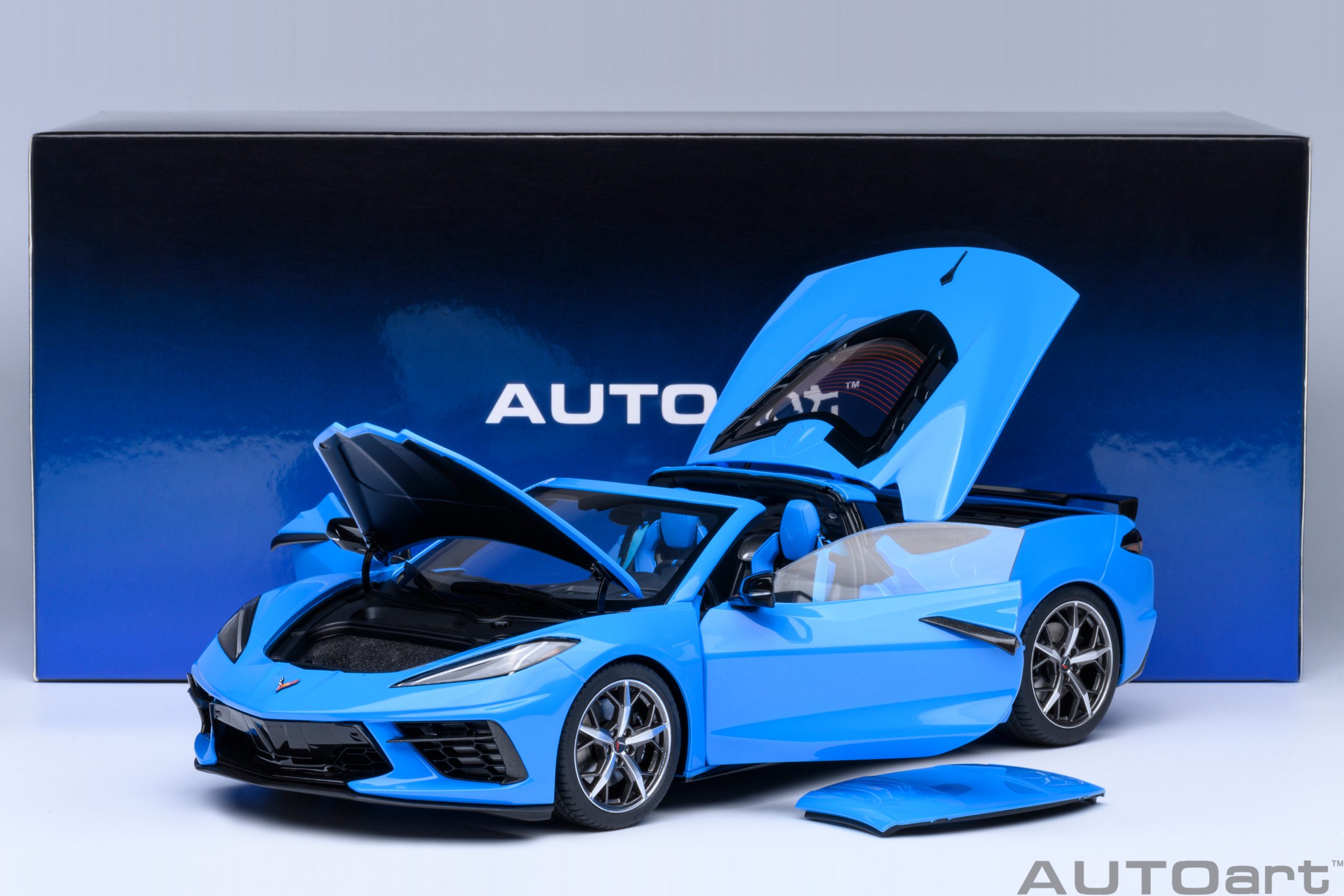 AUTOart Chevrolet Corvette C8 Stingray Z51 2020 1:18 - Rapid Blue - Image 22