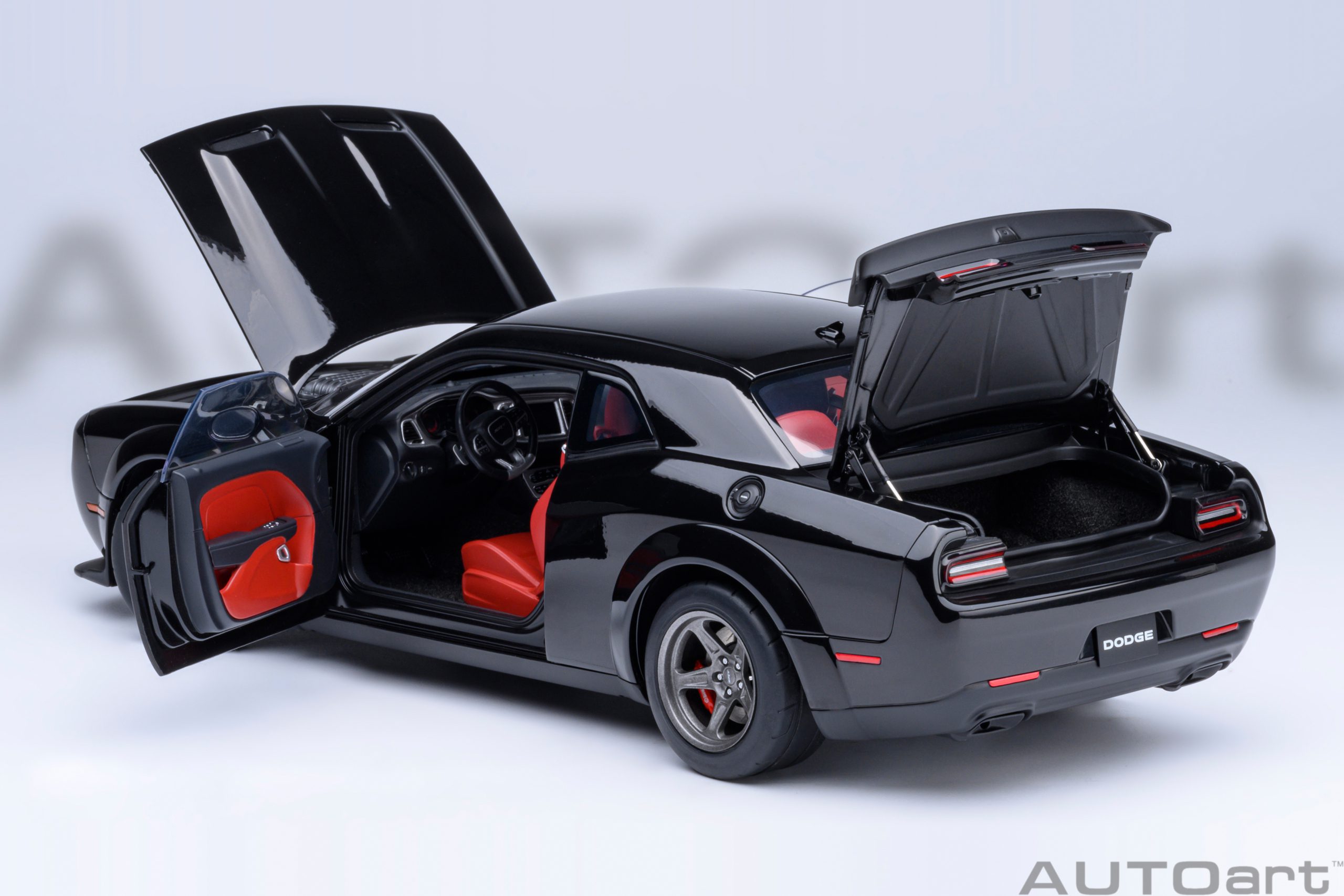 AUTOart Dodge Challenger SRT Super Stock 2023 1:18 - Pitch Black - Immagine 16