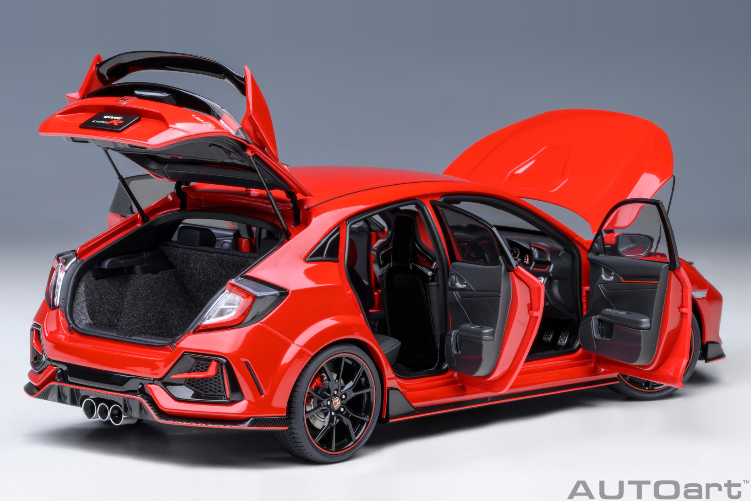 AUTOart Honda Civic Type R (FK 8) 2021 1:18 - Flame Red - Image 15