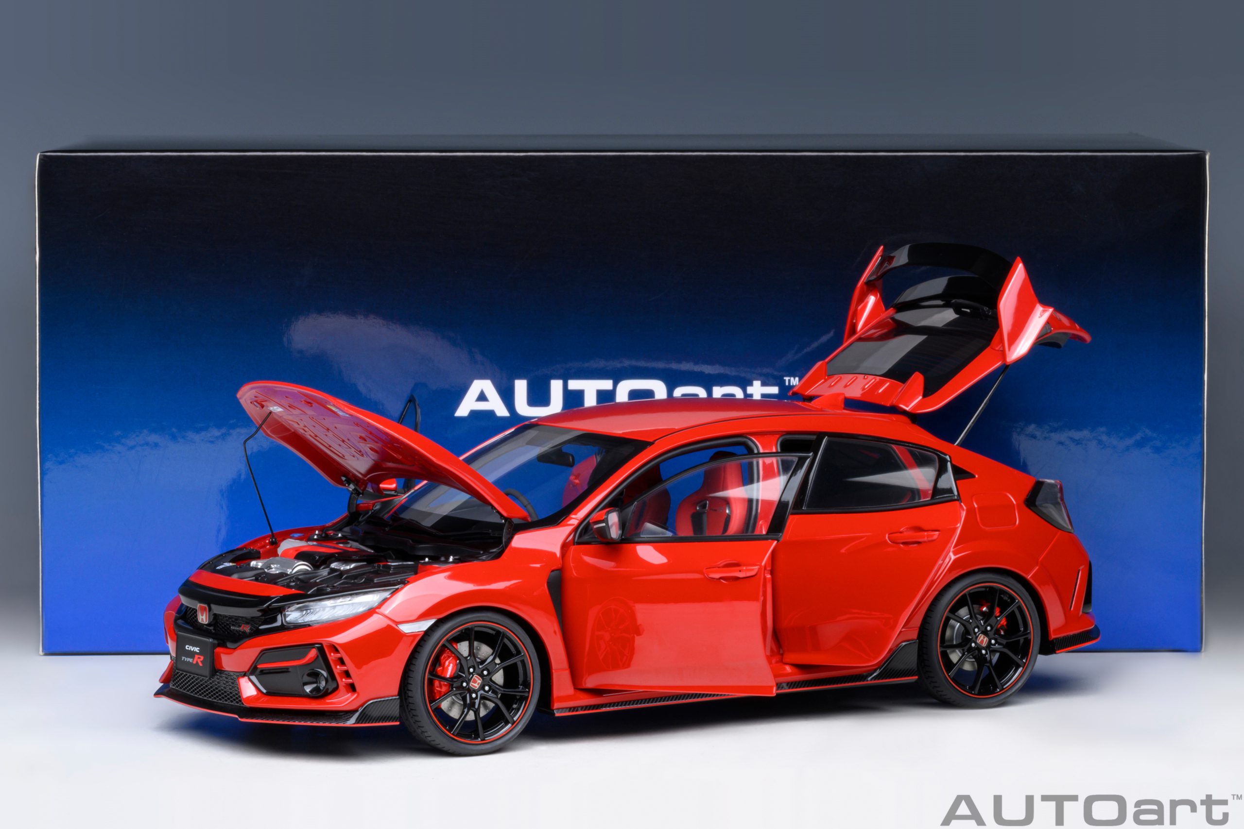 AUTOart Honda Civic Type R (FK 8) 2021 1:18 - Flame Red - Image 20