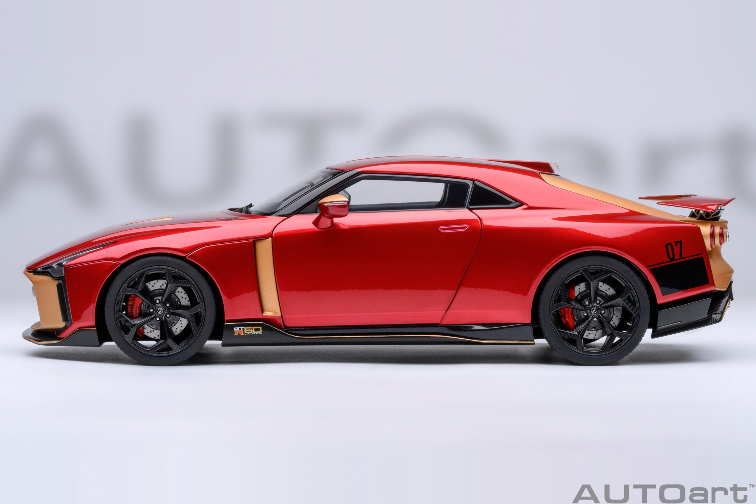 AUTOart Nissan GT-R50 by Italdesign 2020 1:18 - Metallic Red / Gold - Image 3