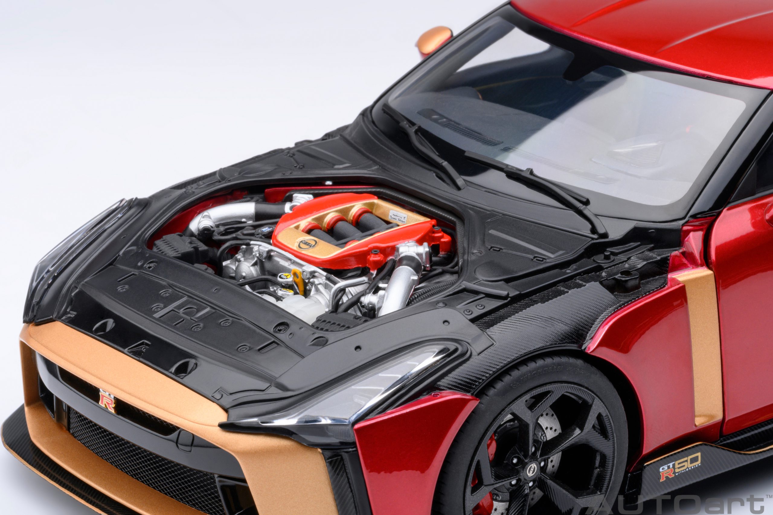 AUTOart Nissan GT-R50 by Italdesign 2020 1:18 - Metallic Red / Gold - Image 11