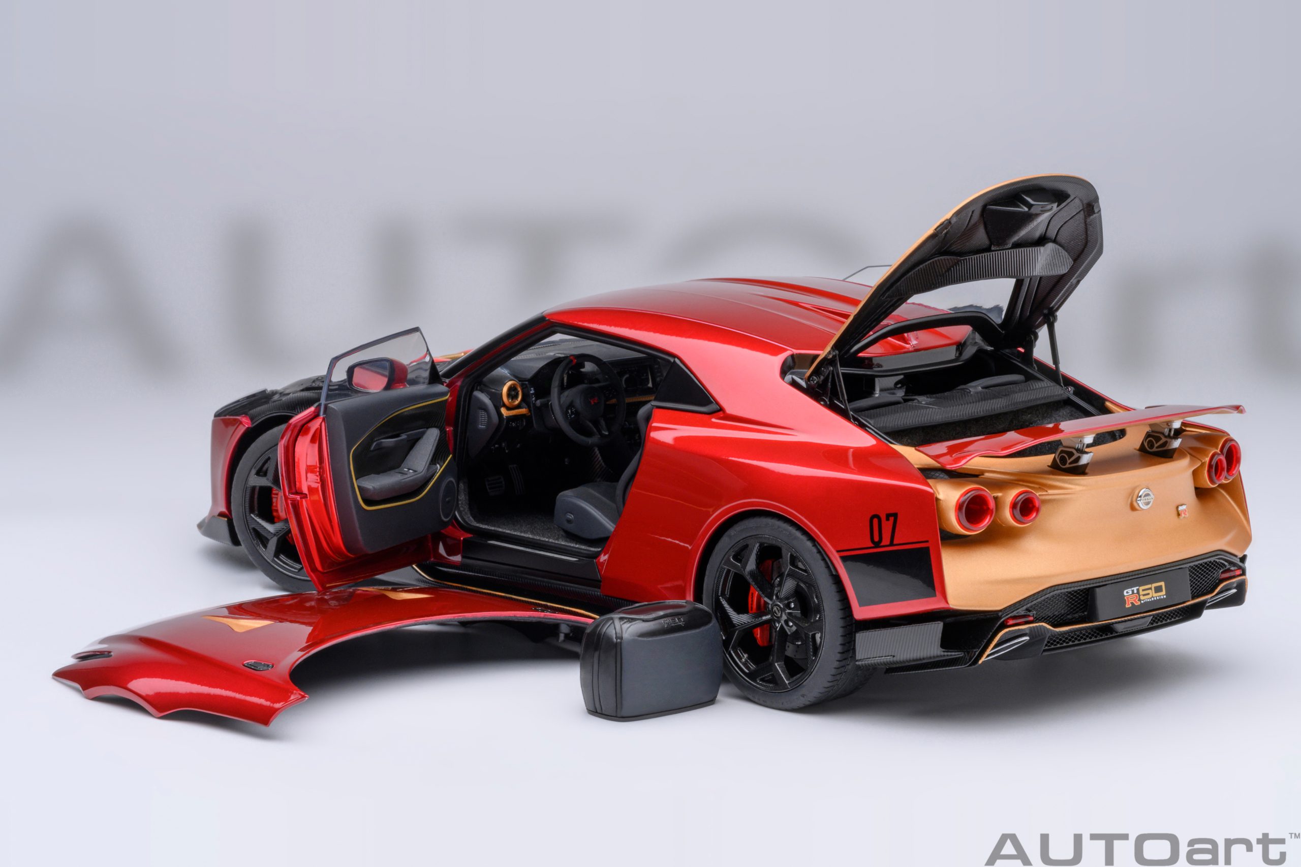 AUTOart Nissan GT-R50 by Italdesign 2020 1:18 - Metallic Red / Gold - Image 19