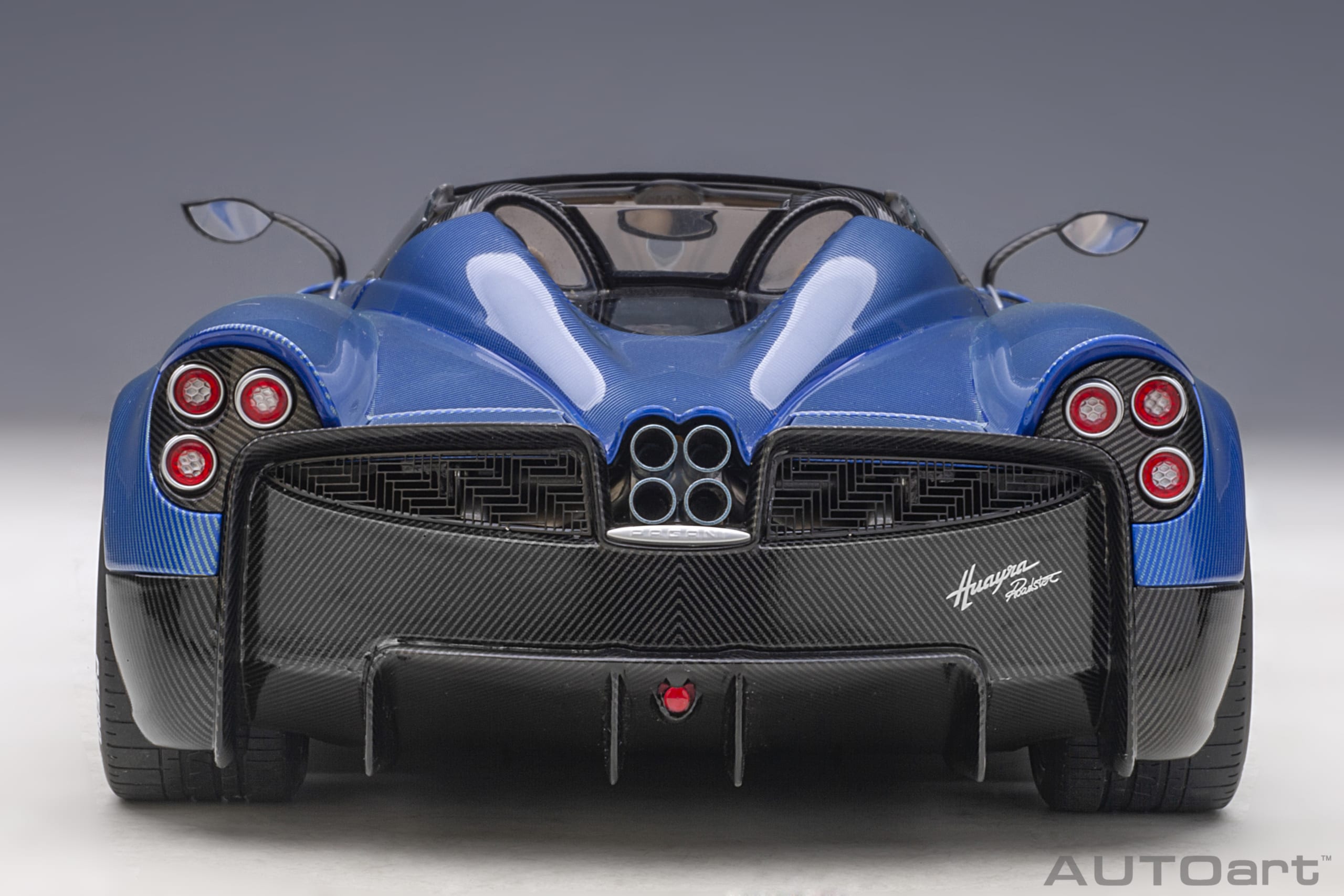 AUTOart Pagani Huayra Roadster 2017 1:18 - Blue Tricolore Carbon Fiber - Image 8