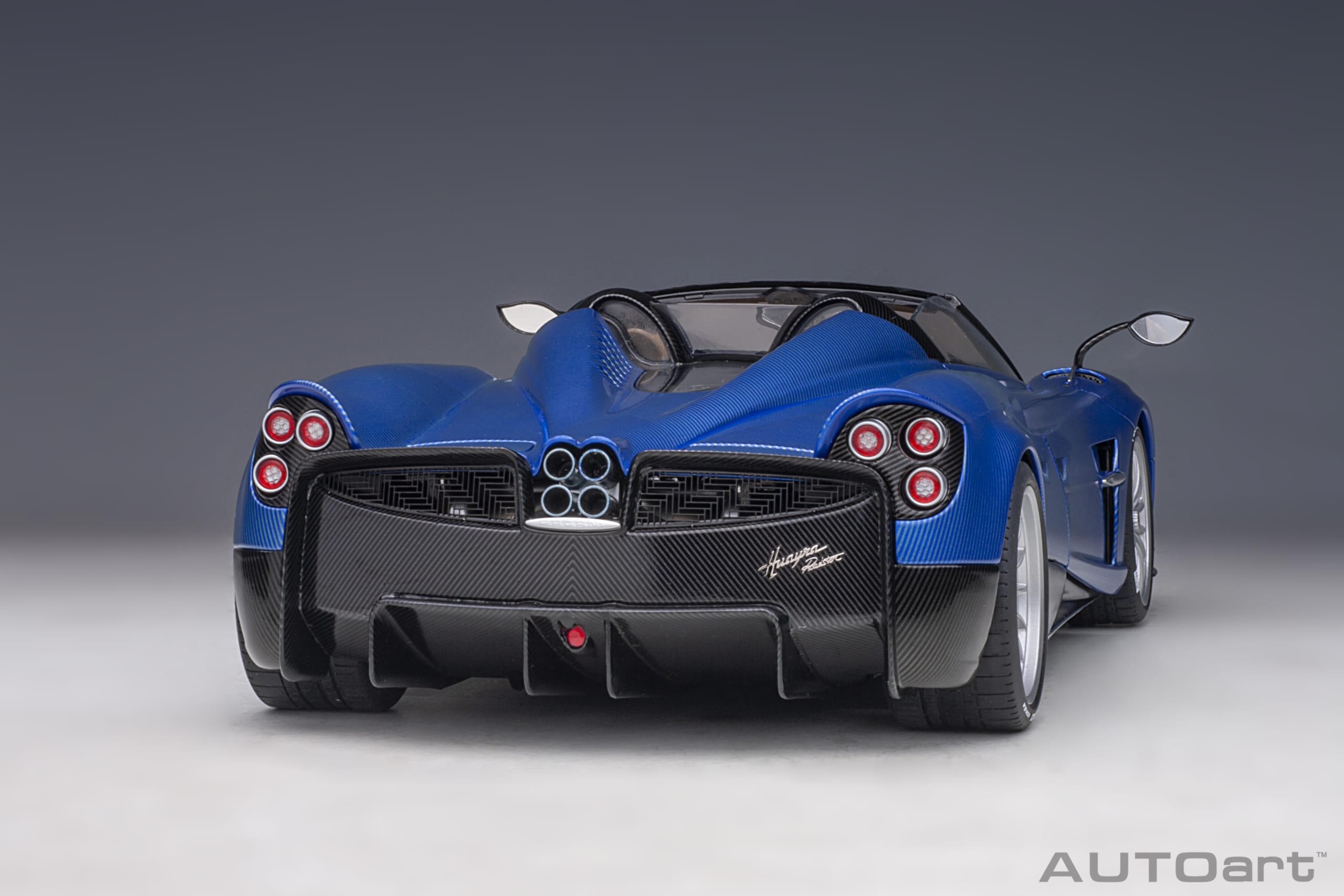 AUTOart Pagani Huayra Roadster 2017 1:18 - Blue Tricolore Carbon Fiber - Image 27