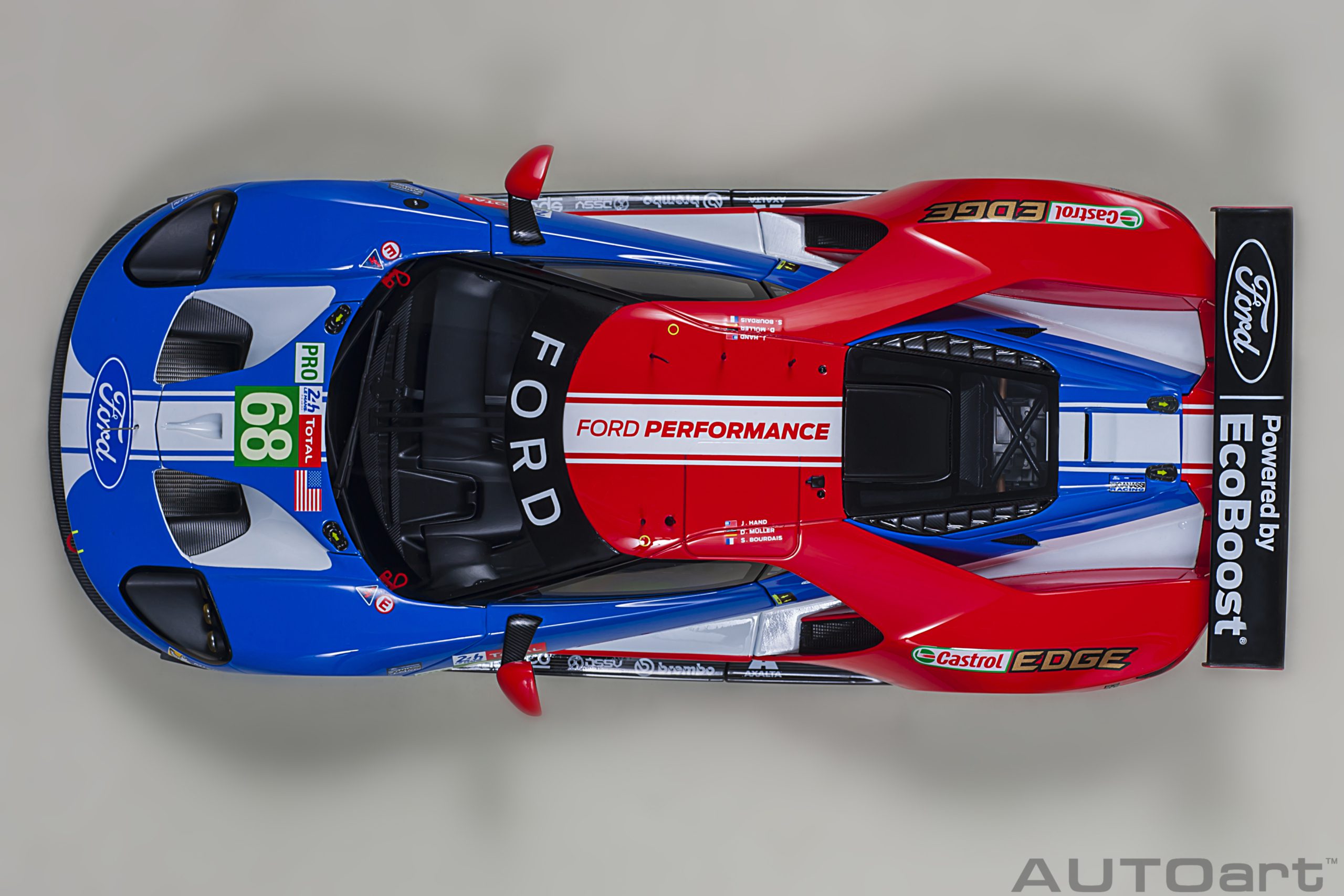 AUTOart Ford GT LM 2019 Hand/Müller/Bourdais #68 1:18 - Image 7