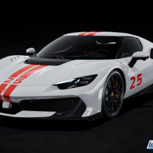 MR Collection Ferrari 296 Speciale - Arctic White with Red Livery | 1:12
