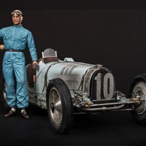 Amalgam Bugatti Type 59 1935 Belgian Grand Prix Jean-Pierre Wimille Figure Edition - Blau | 1:8