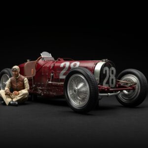 Amalgam Bugatti Type 59 1934 Monaco Grand Prix - Tazio Nuvolari Figure Edition - Rot | 1:8