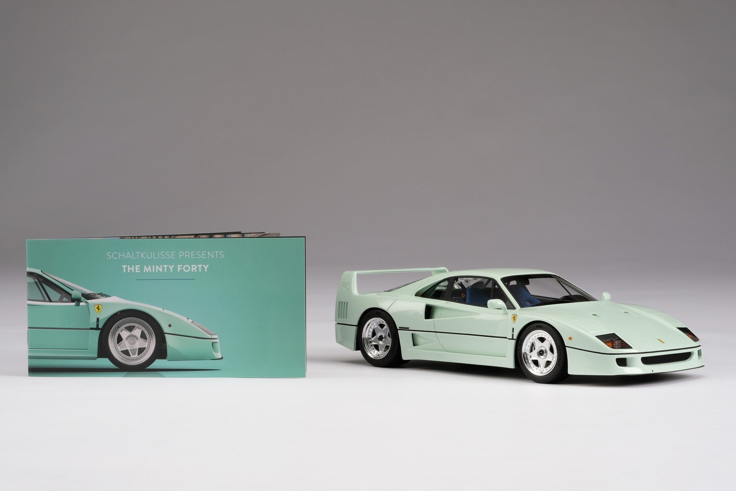 Amalgam Ferrari F40 Schaltkulisse 'Minty Forty' - Mintgrün | 1:18 - 画像8