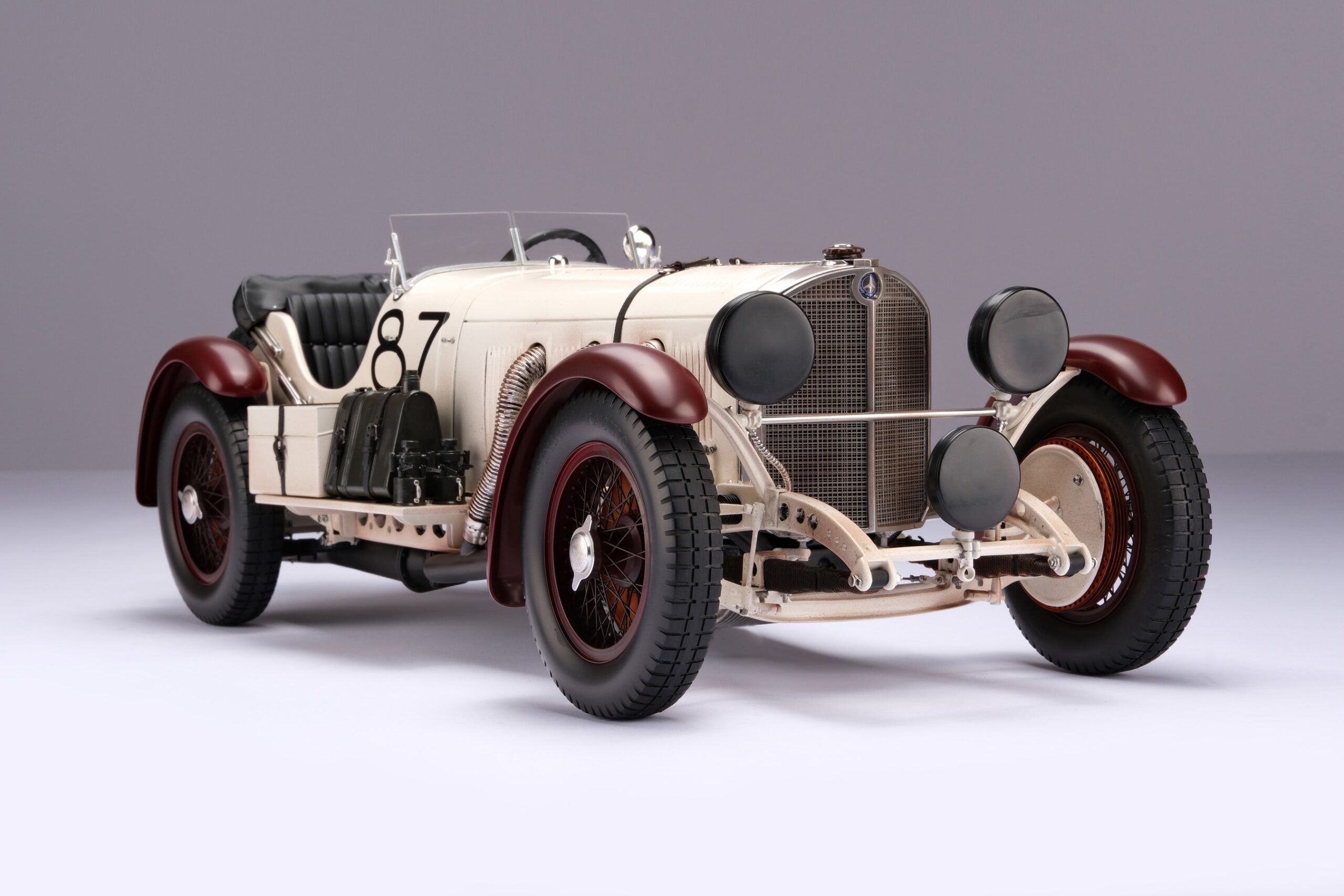 Amalgam Mercedes-Benz SSKL 1931 Mille Miglia Winner Patiniert - Weiß | 1:8 – Bild 5