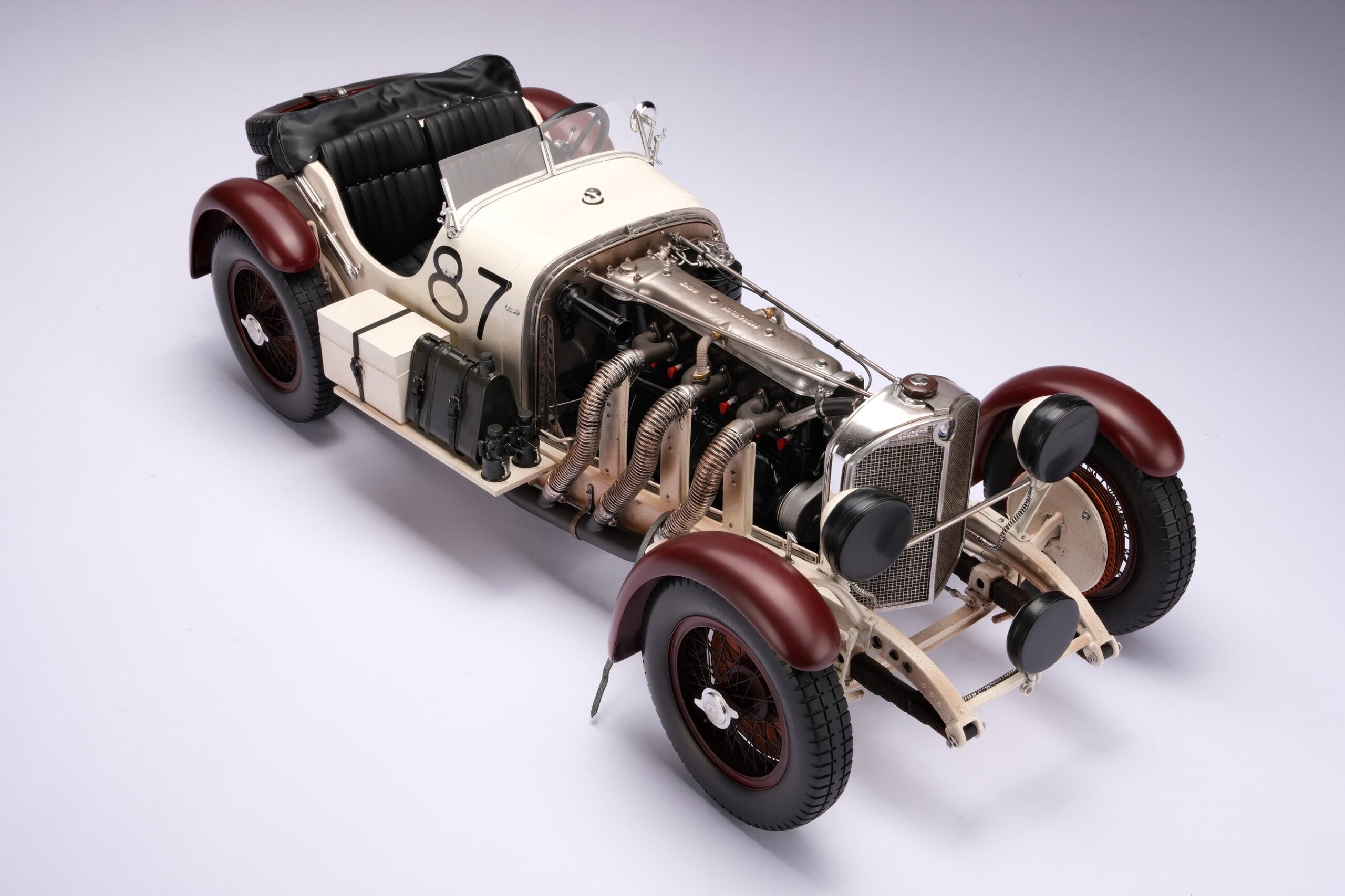 Amalgam Mercedes-Benz SSKL 1931 Mille Miglia Winner Patiniert - Weiß | 1:8 – Bild 15