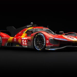 Amalgam Ferrari 499P 2023 Le Mans Winner (#51) Race Weathered - Rot | 1:8