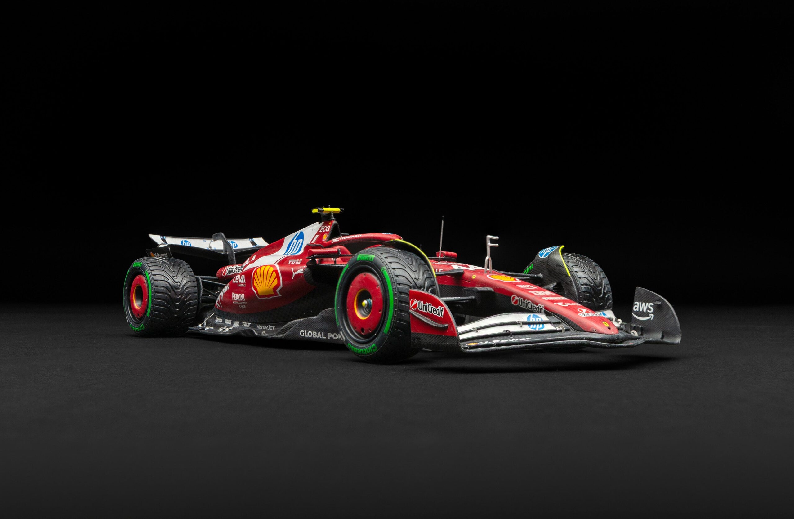 Amalgam Ferrari SF-25 Australian Grand Prix - Race Weathered - Lewis Hamilton - Rot | 1:18