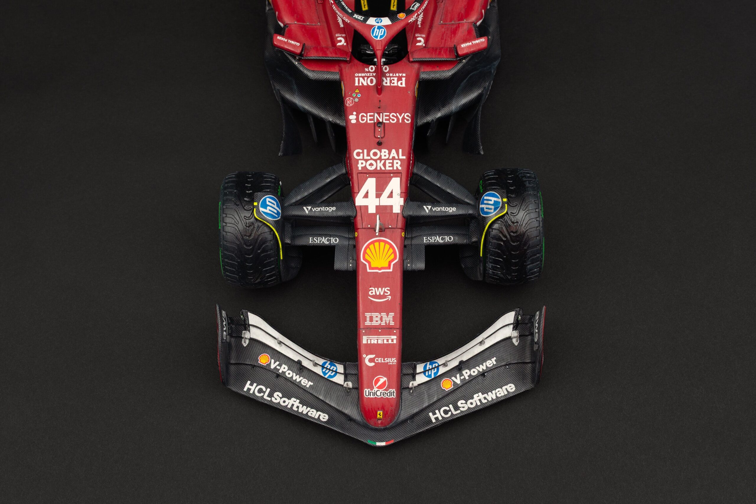 Amalgam Ferrari SF-25 Australian Grand Prix - Race Weathered - Lewis Hamilton - Rot | 1:18 – Bild 10