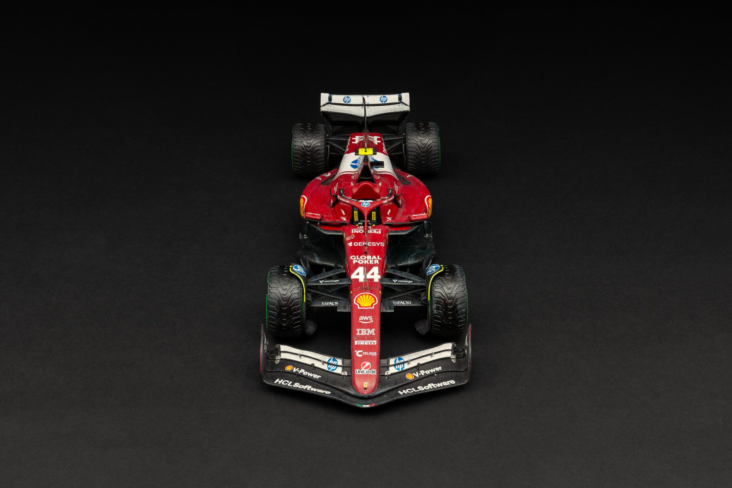 Amalgam Ferrari SF-25 Australian Grand Prix - Race Weathered - Lewis Hamilton - Rot | 1:18 – Bild 9