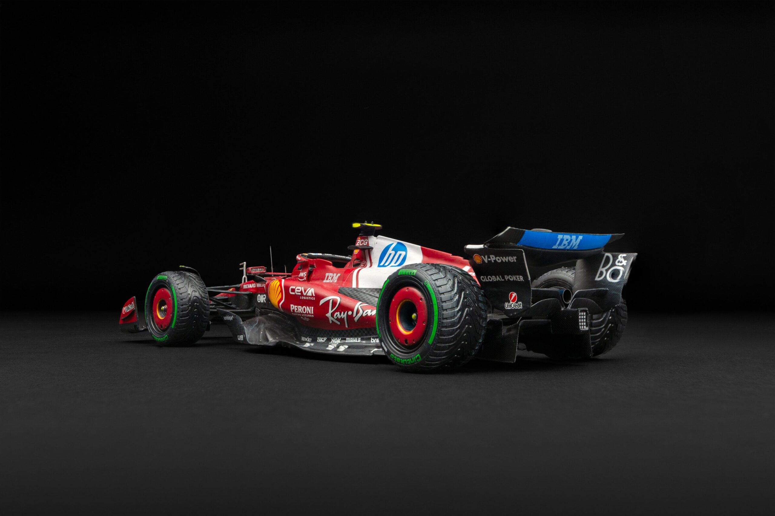 Amalgam Ferrari SF-25 Australian Grand Prix - Race Weathered - Lewis Hamilton - Rot | 1:18 – Bild 12