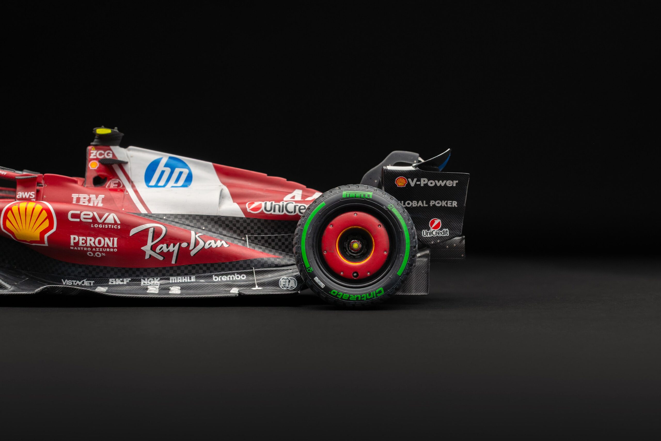 Amalgam Ferrari SF-25 Australian Grand Prix - Race Weathered - Lewis Hamilton - Rot | 1:18 – Bild 7