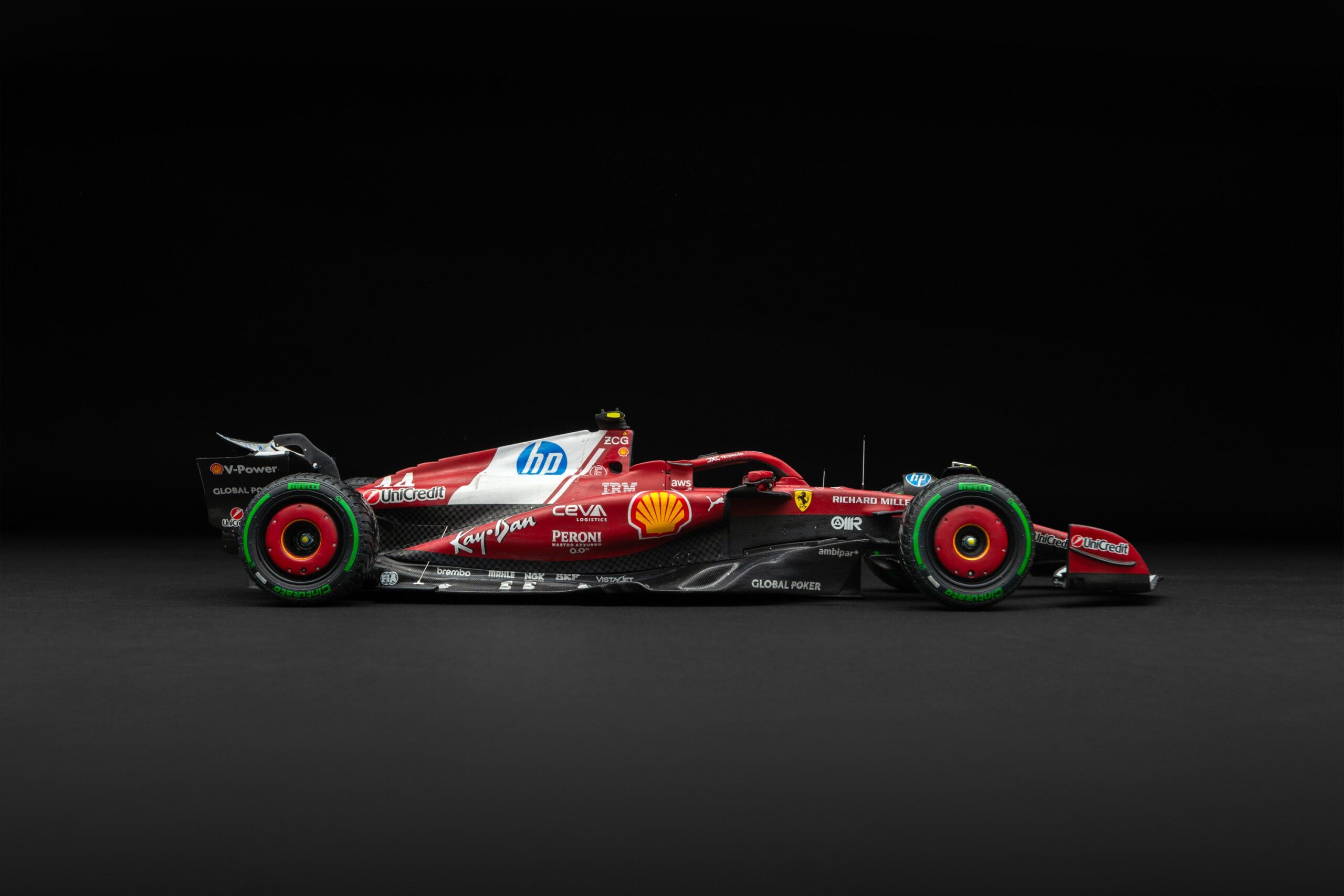 Amalgam Ferrari SF-25 Australian Grand Prix - Race Weathered - Lewis Hamilton - Rot | 1:18 – Bild 5