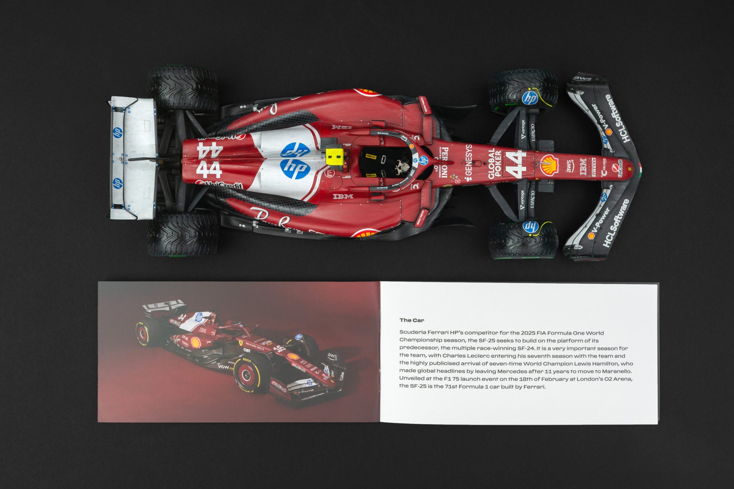 Amalgam Ferrari SF-25 Australian Grand Prix - Race Weathered - Lewis Hamilton - Rot | 1:18 – Bild 17