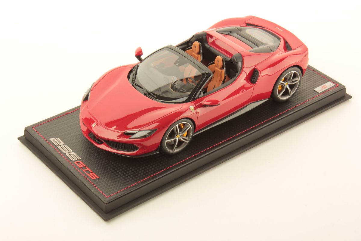 MR Collection Ferrari 296 GTS - ONE OFF New Rosso Corsa Metallic | 1:18