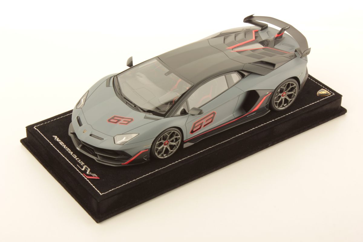 MR Collection Lamborghini Aventador SVJ - Grigio Acheso Matte | 1:18