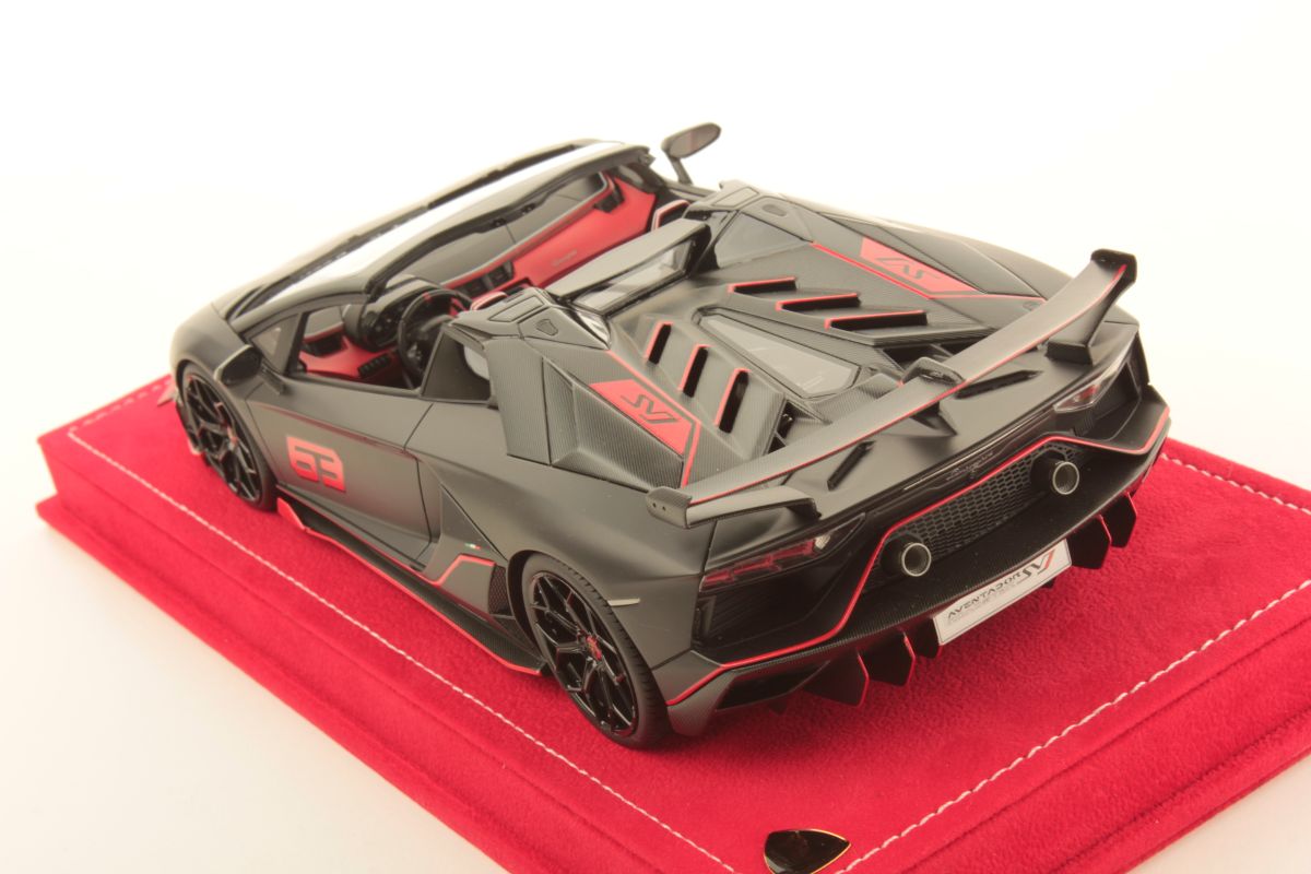 MR Collection Lamborghini Aventador SVJ Roadster - Nero Nemesis | 1:18 – Bild 4